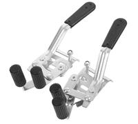 OFFIGAM 2pcs Wheelchair Handbrake Side Screw Mounting Brake Practical Handbrake Steel Plastic Construction Braking Performance Convenient Design Replacement Brake for Wheelchair Use