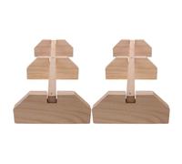 OFFIGAM 2pcs Wooden Chicken Coop Stand Curved Roosting Bars, Freestanding Design for Parrots and Roosters, Distributes Weight Evenly and Promotes Natural Standing in Brooder Enclosures