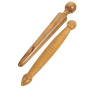 OFFIGAM 2pcs Wooden Massage Sticks for Foot Reflexology Durable Body Relaxing Massager Tool Portable Design for Home Travel for Stress Relief and Muscle Relaxation