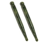 OFFIGAM 2pcs Xiuyan Jade Eye Applicator Facial Massage Stick for Eye Relaxation Puffiness Relief Natural Jade Acupuncture Tool for Glowing Skin Muscle Scraping
