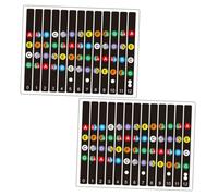 OFFIGAM 2sets Guitar Scale Stickers of Practical Fretboard Decals for Beginners Lightweight Durable Easy to Apply Guitar Accessories for Learning Scales and Chords