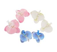 OFFIGAM 3 Pairs Floral Butterfly Orchid Shoe Clips for Women Sandal Decorations with Polished Plastic Material and Rounded Edges, Flexible Design Reducing Risk of Snagging Nylons,