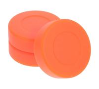 OFFIGAM 3 Pieces Adjustable Hardness Matte Orange PVC Ice Hockey Pucks for Training, Professional Hockey Balls for Game Practice and Sports Accessories