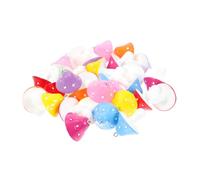 OFFIGAM 30Pcs Colorful Mushroom Shape Pendant DIY Hanging Ornaments Key Ring Pendants for Jewelry Making Crafting and Decoration for Friends and Family