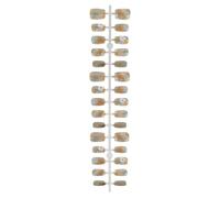 OFFIGAM 30pcs Press on Nails Five-petal Flower Fake Nails Abs Material Fashionable Trendy Stylish Time Saving Easy Application for Women Teens