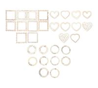 OFFIGAM 30pcs Retro Lace Border Scrapbook Paper Assorted Colour DIY Material Papers Easy to Fold and Write Backing for Decorating Crafts
