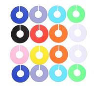 OFFIGAM 30pcs Round Plastic Closet Dividers for Hanging Clothes Hanger Tags Wardrobe Clothing Rack Separators Reusable Markers for Clothes Sorting and Storage Organization