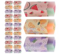 OFFIGAM 36pcs Cute Fruit Erasers Scented Rubber Pencil Erasers with Adorable Shapes Convenient and Students Studying and Drawing