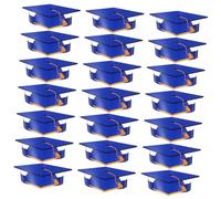 OFFIGAM 36pcs DIY Graduation Caps Adjustable Blue Paper Hats with Elastic Band for Graduation Parties Kindergarten Ceremonies and Dress Up Games Reliable Lightweight and Elegant Party