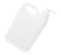 OFFIGAM 3l White Plastic Pump Dispenser Bottle with Press Type Design for Detergents and Honey, Sl nd Stylish Refillable Container Suitable for Luxury Hotel Suite and Bathroom Use