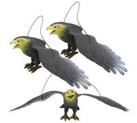 OFFIGAM 3pcs Decorative Eagle Shape Hanging Garden Ornaments Outdoor Plastic Eagle Decor with Wind Rotation, for Patio and Indoor Use