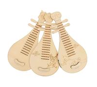 OFFIGAM 3pcs Educational Boys and Girls Musical Instrument Toy Diy Wooden Pipa Chinese Traditional Musical Props for Boy Girl