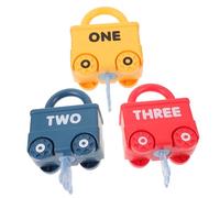 OFFIGAM 3pcs Educational Keys Lock for Fun Matching Game to Enhance Fine Motor Skills and Learning for Ages Safe and Lightweight Preschool Random Colors Random Color