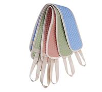 OFFIGAM 3Pcs Exfoliating Back Scrubber Double Sided Bath Scrubber for Deep Cleaning Long Strap for Random Color Selection Random Color