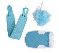 OFFIGAM 3pcs Exfoliating Bath Towel Kit Shower Gloves and Back Scrubber for Deep Cleansing Gentle Massage and Skin for Body Care and