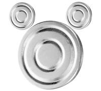 OFFIGAM 3pcs Eyeshadow Pallet Aluminum Pan Set for Eyebrow Powder and Eyeshadow Smooth Surface and Easy to Carry Design, Silver Colour for Daily Life and Travel Makeup Storage