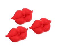 OFFIGAM 3Pcs Funny Silicone Lip Pacifiers for Boy Girl Comforting Tool for Food-Grade Material Creative Design for Boys and Girls Practical Teething Aid