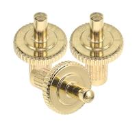 OFFIGAM 3pcs Gold Electric Guitar Bridge Studs 4mm Thread Metal Guitar Bridge Screws Replacement Parts for Electric Tremolo System and Saddle Intonation Adjustment