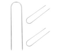 OFFIGAM 3pcs Heavy Duty U Shaped Metal Ground Stake 6mm Thick for Reliable Anchoring and Rust Resistance, Suitable for Tents and Shades on Lawns and Yards
