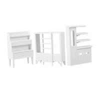 OFFIGAM 3PCS Miniature Furniture Model Set Scale Tiny Cabinets for Sand Table Building for Living Room Kitchen Decor Fine Craftsmanship Creative Design for Miniature Enthusiasts