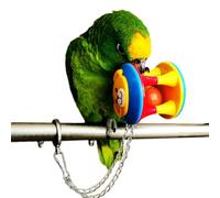 OFFIGAM 3pcs Plastic Hollow-out Ball Bird Educational Feet Training Rattle Balls for Exercise and Exploration Hanging Cage Accessories for Pet Birds Random Color