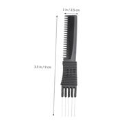 OFFIGAM 3pcs Plastic Rat-tail Comb Carbon Fiber Static Design Hair Cutting Tool for Fine Hair Styling