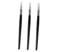 OFFIGAM 3pcs Silicone Eye Shadow and Lip Mask Brushes Set Long Black Handles for Professional Makeup Application and Precise Lip Concealer Use