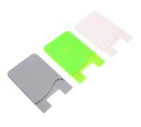 OFFIGAM 3pcs Silicone Phone Back Adhesive Card Holders Self-Adhesive Single Card Storage Bags and Phone for Securely Holding the Back of Your Mobile Device Random Color