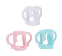 OFFIGAM 3pcs Silicone Soft Handle for Boy Girl Boy Girl Milk Feeding Bottles Bottle Handles for Newborns and Months Plus