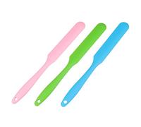 OFFIGAM 3pcs Silicone Wax Applicator Spatula Non Stick Hair Removal Tools for Home Salon Use Long Handle Easy to Clean for Body Waxing and Daily Grooming