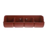 OFFIGAM 4-compartment Plastic Feeding Trough for Pigs and Livestock, Large Capacity Farm Feeder with High Wear Resistance and Easy to Clean Design for Efficient Animal Feeding