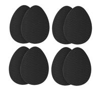 OFFIGAM 4 Pairs Shoe Sole Grip Protectors and Heel Pads for High Heels and Boots, Black Self-Adhesive Non-Slip Silicone Wave Pattern Anti-wear Pads for Foot Health and Noise Reduction