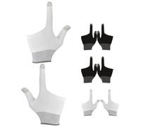 OFFIGAM 4 Pairs Two-fingered Touchscreen Gaming Gloves Made of Nylon and Graphene, Highly Sensitive Touch with Comfortable Fit for Different Hand Sizes, for Gaming and Billiards