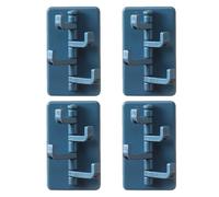 OFFIGAM 4 Pcs Self-Adhesive Wall Mounted Hooks Rotatable Four Claw Design Abs Material Hanging Rack for Scarves and Belts Home and Office Organizer