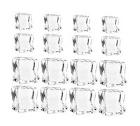 OFFIGAM 40Pcs Acrylic Ice Cubes Realistic Decorative Fake Ice Rocks for Centerpieces Photography Craft Projects Clear Reusable Ice Cubes Various for Unique Decor