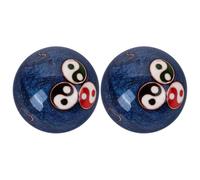 OFFIGAM 42Mm Yin Yang Handheld Exercise Balls with Low-Temperature Enamel Fitness Hand Balls for Seniors Sound Massage Feng Shui for and Relaxation