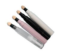 OFFIGAM 4pcs 5ml Pink Black White Cosmetic Container Set, Refillable Liquid Foundation Tube with Twist Cap, Empty Blusher Bottles for Diy Makeup and Travel Use
