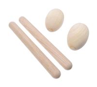 OFFIGAM 4pcs Boys and Girls Wooden Percussion Instruments Set Rhythm Sticks Egg for Music Learning Enhance Coordination Cognitive Skills for Preschool Early Education
