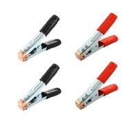OFFIGAM 4pcs Copper Car Battery Clamps Spring Loaded Alligator Clips Efficient and Not Easy to Deform for Automotive Battery Charging and Testing