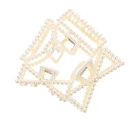 OFFIGAM 4pcs Elegant Women Hairpin Headdress Pearl Girl Hair Clips Acrylic Hair Jaw Clips Shower Hairpin Clamps for Party Occasion