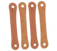 OFFIGAM 4pcs Pu Leather Drumstick Control Straps Compatible with 5a and 7a Drumsticks, Easy to Take, Non-slip Grip Tape Wrap for Drummers Practice and Beginners Random Color