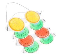 OFFIGAM 4Pcs Reusable Fruit Shaped Eye Mask PVC Cooling Gel Eye Masks for Protective Cartoon Design for Sleep and Relaxation Mixed Colors