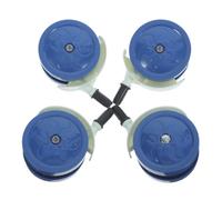 OFFIGAM 4pcs Silent Stroller Replacement Wheels for Walker and Pram, Easy Installation Push-in Straight Insert Hole Design, Sturdy Pp Material, 10.3x6.8x3.8cm, for Smooth Mobility