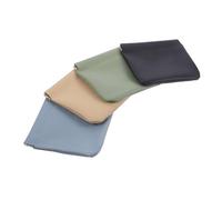 OFFIGAM 4pcs Small Makeup Organizer Bags with Drawstring Closure, Portable Lipstick Pouches for Women, Travel Cosmetic Bag Set in Matcha Green, Apricot, Light Blue, and Black for Purse Storage