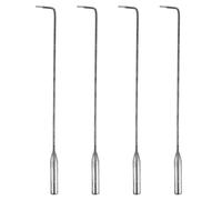 OFFIGAM 4pcs Stainless Steel Fire Pit Poker Long Handle Fire Pit Poker Sticks Multi-Functional Sturdy Portable for High Temperature Ash Moving and Shutter Door Hook Use Random Color