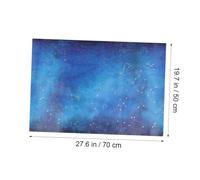 OFFIGAM 5 Sheets Blue Wrapping Paper Metallic Gold Shine, Coated Paper Material, Elegant and Luxury Style for Birthday and Retirement Wrapping
