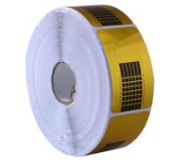 OFFIGAM 500pcs Gold Square Nail Forms Paper Tray Manicure Extension Tool Gel Nail Art Guide Stickers for Home and Salon Use