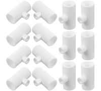 OFFIGAM 50pcs Pvc Tee Fitting for Chicken Water Nipples Threaded Water Pipe Adapters for Poultry Drinkers Tee for Farm and Backyard Use