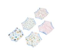 OFFIGAM 5pcs Adjustable Doll Diapers Reusable Cotton Clothing for Realistic Dolls Washable Pretend Play Underwear Accessories for Dollhouse Fun