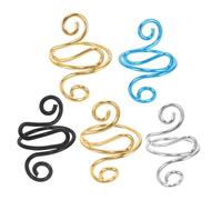 OFFIGAM 5pcs Creative Shaped Crochet Rings Decorative Knitting Finger Rings for Yarn Tension Lightweight and Compact Knitting Accessories for Weaving Projects and Crafts